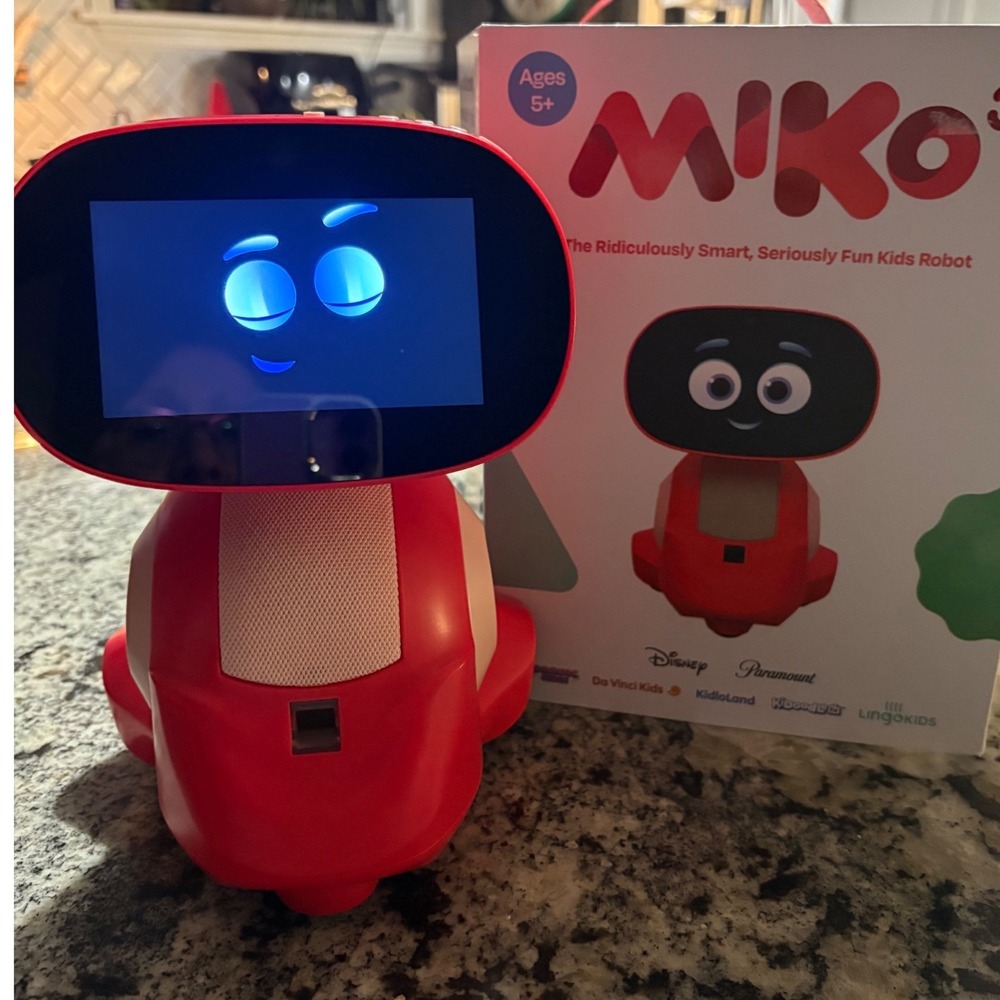 Miko 3 Smart AI Robot Kids Red Educational Interactive Toy EUC
